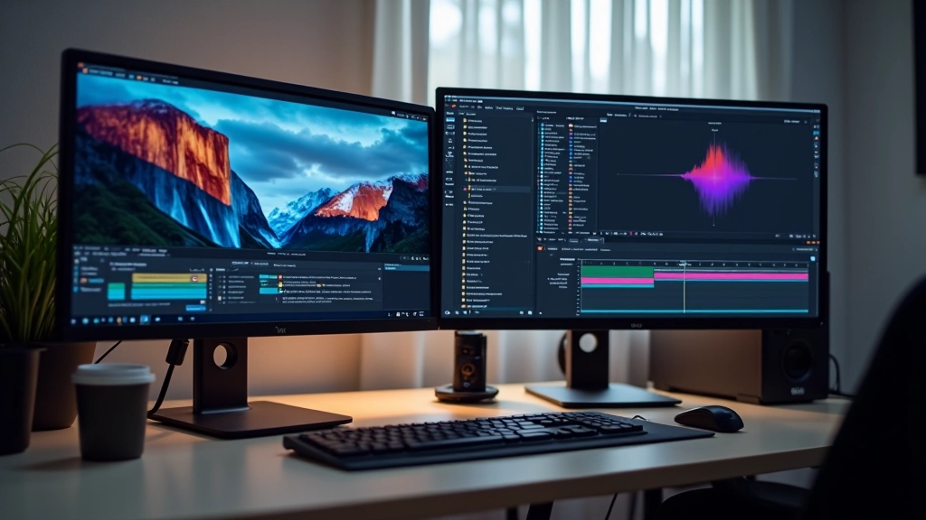 Monitor mostrando interface After Effects customizada com painéis reorganizados e ajustados